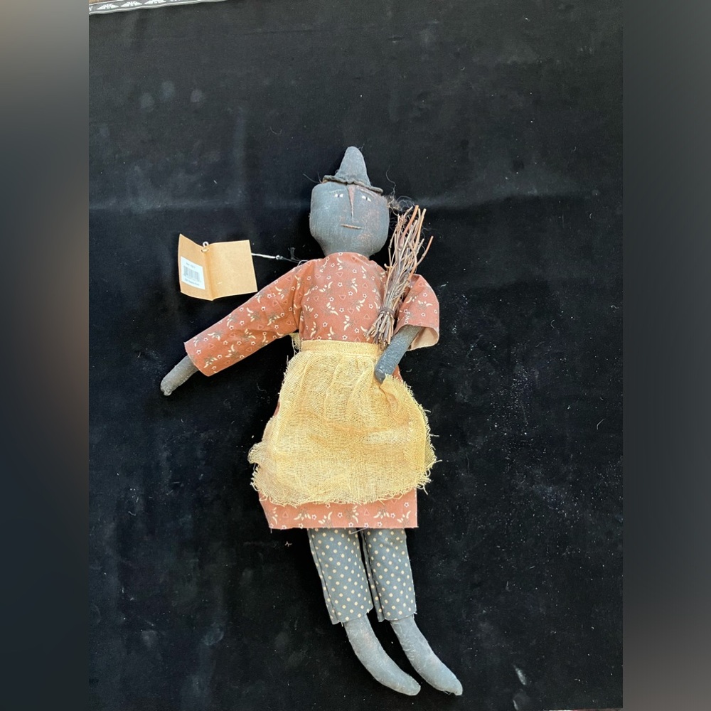 Vintage Style Cloth Folk Art  Witch Doll Rare Primitives By Kathy21”